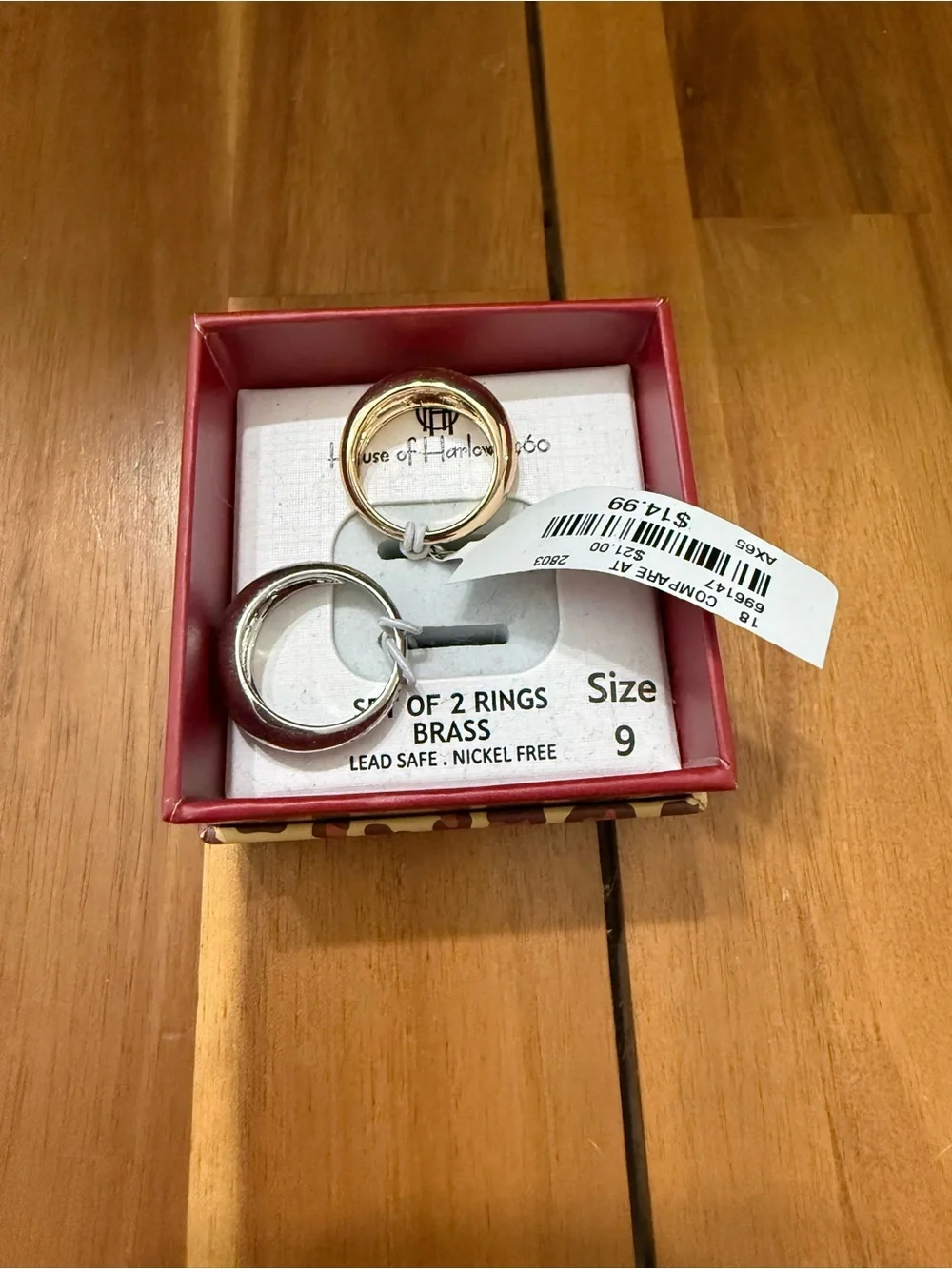 House of Harlow 1960 Two-Stack Ring Set in Gold and Silver